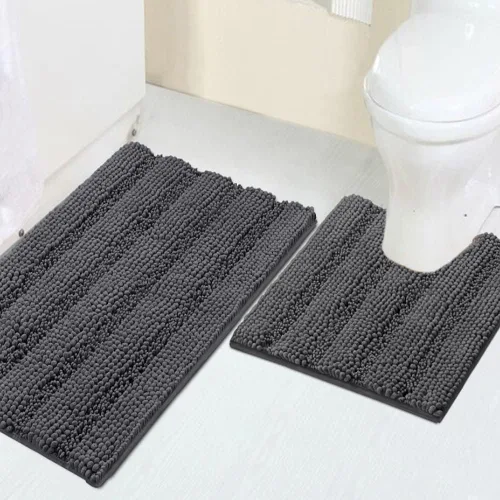 Miniatura 18 de Turquoize Alfombras de Baño de Chenilla Peludas Alfombra de Baño Antideslizante Gruesas Alfombras Peludas para Baño Chenilla Juego de Alfombra