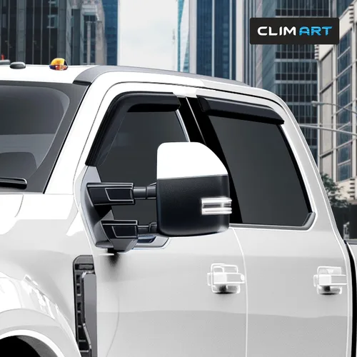 Miniatura 2 de CLIM ART Protectores de lluvia increíblemente duraderos para Ford F260 a F550 Super Duty 2017-2026 Crew Cab, deflectores de ventana originales