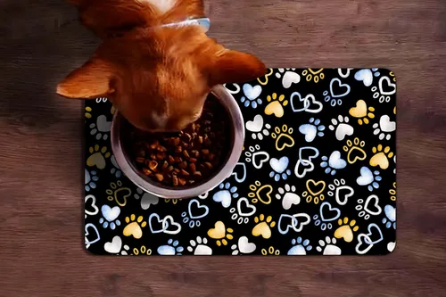 Miniatura 3 de Tapete de alimentación para perros y mascotas, absorbente de agua y alimentos, de 20 x 12 pulgadas, de secado rápido, tapete de agua para perros