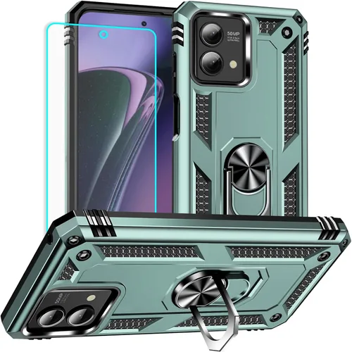 Miniatura 16 de Yiakeng Funda para Moto G Stylus 5G 2023, Motorola G Stylus 5G 2023 con protector de pantalla HD, fundas protectoras de grado militar con anillo
