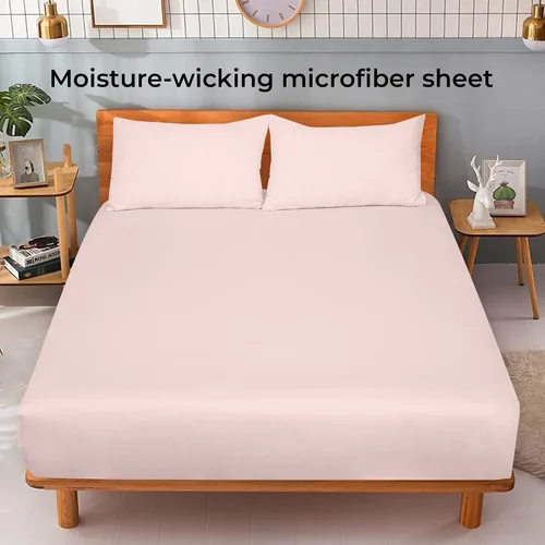 Miniatura 2 de Royale Linens Sábana Bajera King - Microfibra Cepillada Ultra Suave 1800 - Sábanas Inferiores de Lujo Hotelero - Sin Arrugas y Resistente a la Rosa