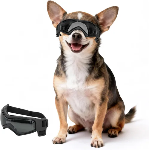 Gafas de sol para perros de raza pequeña, XS, lentes de sol para perros chihuahua, protección contra los ojos UV para mascotas pequeñas, perros Negro