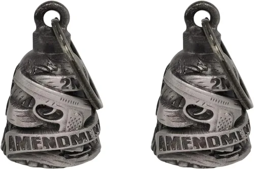 Miniatura 11 de 【Paquete de 2】 Campanas de motocicleta para motociclista Guardián de montar campanas con colgador, accesorio de motocicleta o llavero para buena