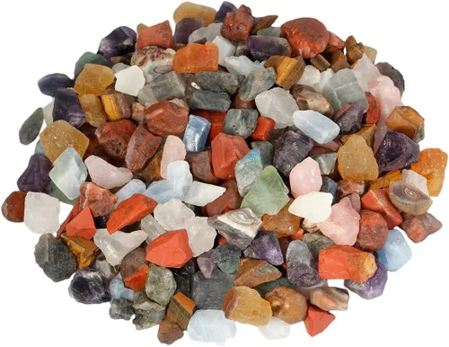 Miniatura 22 de Rockcloud 1 libra de cristales naturales en bruto, piedras ásperas para cabujón, pulido, corte, lapidario, pulido, curación de cristales Reiki, Azul