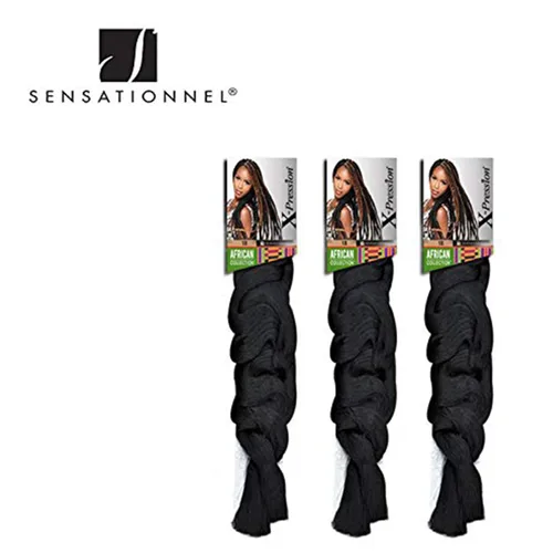 Miniatura 3 de Sensationnel - Paquete de 3 unidades de cabello trenzado X-pression / Color 1B / Negro apagado