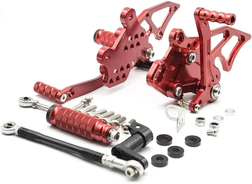 Miniatura 6 de PROCNC Billet Juego de estriberas traseras para motocicleta, reposapiés totalmente ajustables, apto para YZF R25 R3 2014-2021 MT-25 MT-03 MT25 MT03
