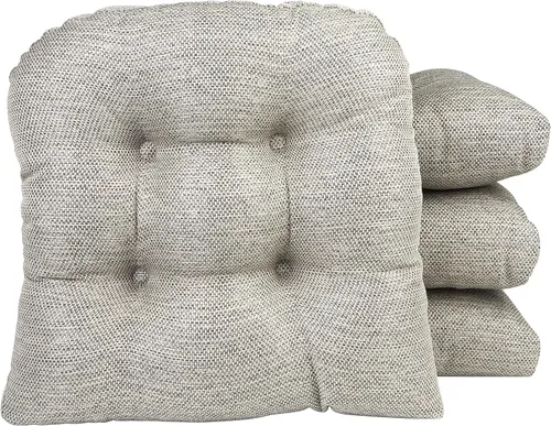 Miniatura 77 de Klear Vu Gripper Overstuffed - Cojines universales antideslizantes para silla de comedor para decoración de cocina o uso de oficina, almohadilla