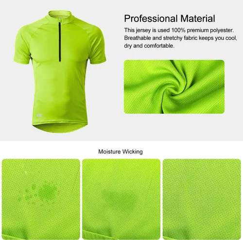 Miniatura 14 de INBIKE Maillots de ciclismo para hombre que absorbe la humedad, manga corta, secado rápido, camiseta de ciclismo de manga larga transpirable