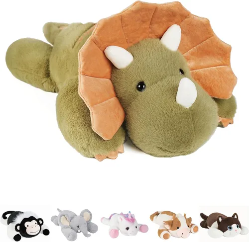 Miniatura 11 de GILFWM Animales de peluche con peso de gato - 21.3" Almohada de juguete linda, regalos de peluche para niños, niñas y adultos, 3 lbs, felpa suave