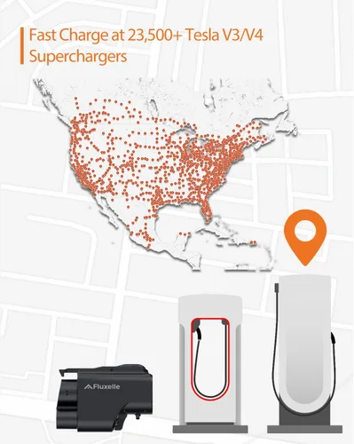 Miniatura 4 de Adaptador de EV NACS a CCS, Certificado UL2252 500A/1000V Adaptador de Carga Rápida con Interbloqueo, Compatible con Supercargadores Tesla