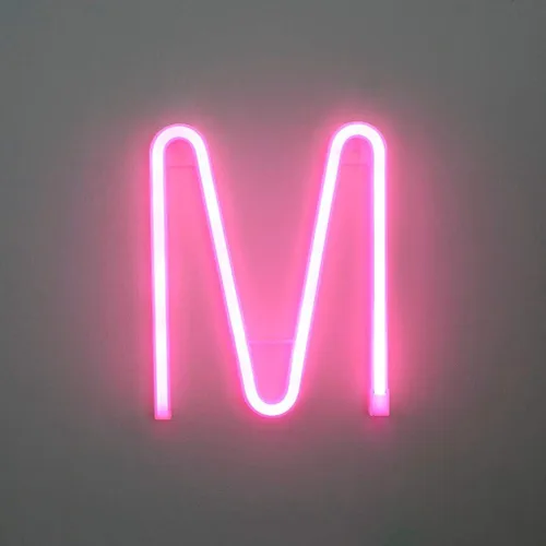 Miniatura 28 de Letrero de neón, letras de neón, letras del alfabeto de neón iluminadas, letras con luces LED, letras de marquesina iluminadas, batería, USB, rosa