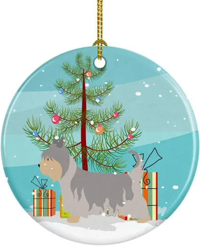 Miniatura 47 de Caroline's Treasures American Toy Fox Terrier - Adorno de cerámica de Navidad para colgar en el árbol de Navidad, decoración para el hogar, Navidad