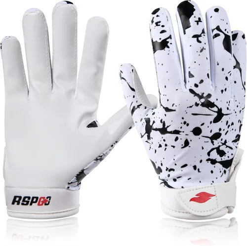 Guantes de fútbol para niños, guantes de receptor ancho de silicona con agarre mejorado para jóvenes