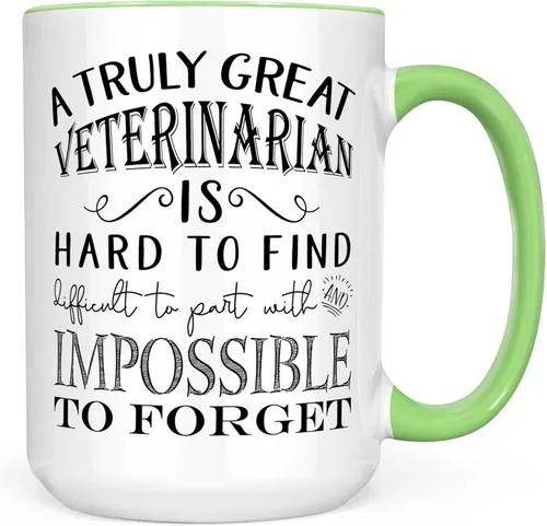 Miniatura 5 de Regalos de agradecimiento para veterinarios – A Truly Great Veterinarian is Hard to Find Taza de café, el mejor regalo de jubilación veterinaria