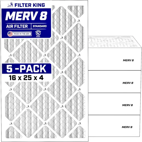 Miniatura 9 de Filter King Filtro de aire de 5.5 x 29.5 x 1 (MERV 8) (paquete de 5) filtros de horno de CA para control de polvo y alergias, fabricados en EE. UU.
