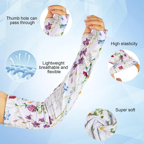 Miniatura 4 de TUYUU Mangas de jardinería para mujer, mangas de jardín a prueba de espinas, protección solar, mangas refrescantes para cubrir los brazos. Regalo