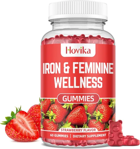 Miniatura 8 de Gomitas de equilibrio de hierro y hormonas para mujeres, suplemento de hierro de 40 mg de anemia con multivitamínico para mujeres, zinc, selenio