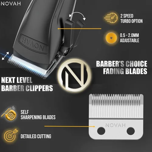 Miniatura 2 de Novah Cortadoras de Cabello Profesionales para Hombres, Cortadoras de Peluquero Profesionales, Cortadora de Cabello Eléctrica Inalámbrica