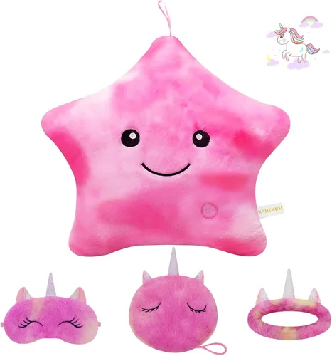 Miniatura 6 de Lindos rellenos de almohada brillantes de animales de peluche de estrellas para niños, regalo del día del niño, hijo, hija, niñas, niños, almohadas