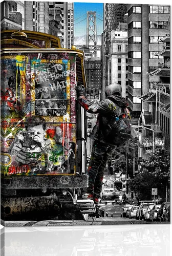 Miniatura 87 de Yatsen Bridge Arte Callejero Clásico Banksy Graffiti Arte de Pared Detrás de la Cortina Pósters Pinturas en Lienzo Imágenes de Graffiti Coloridas