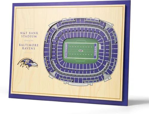 Miniatura 19 de YouTheFan Arte de pared de 5 capas con vista del estadio de la NFL