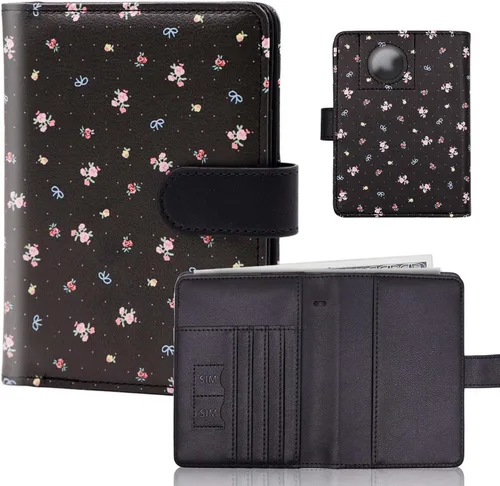 Miniatura 50 de Melsbrinna - Funda para pasaporte, ranuras para tarjetas, bonita funda para pasaporte para mujeres/hombres, resistente al agua con bloqueo RFID