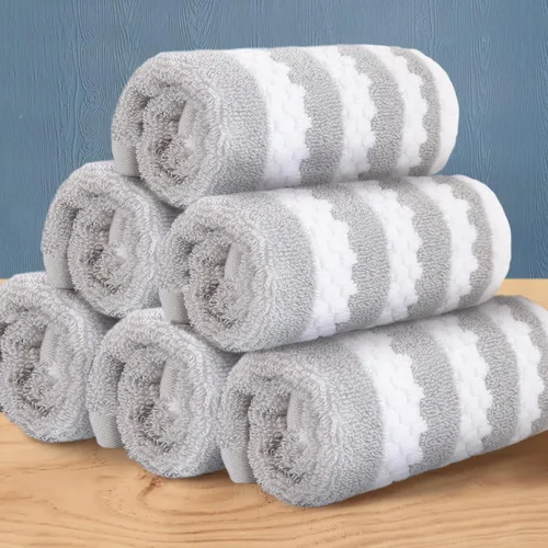 Miniatura 31 de Paños de lavado de algodón para ducha (6 piezas, 13 x 13 pulgadas), de secado rápido, gruesos, absorbentes, toallas faciales suaves para baño, juego