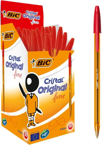 Miniatura 4 de BIC - Bolígrafos Cristal Original Fine, color azul, caja de 50