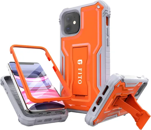Miniatura 7 de FITO Funda compatible con iPhone 11, doble capa a prueba de golpes, resistente con protector de pantalla para iPhone 11 y iPhone XR de 6.1 pulgadas