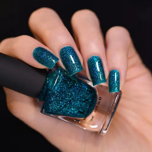 Miniatura 3 de ILNP Good Mornings - Esmalte de uñas holográfico verde azulado radiante