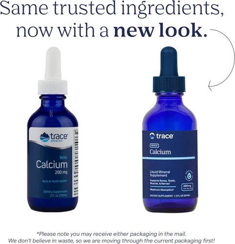 Miniatura 3 de Trace Minerals Calcio iónico líquido Contracción ósea, dientes sanos y músculos Certificado vegano, sin gluten, sin OGM 2.0 fl oz