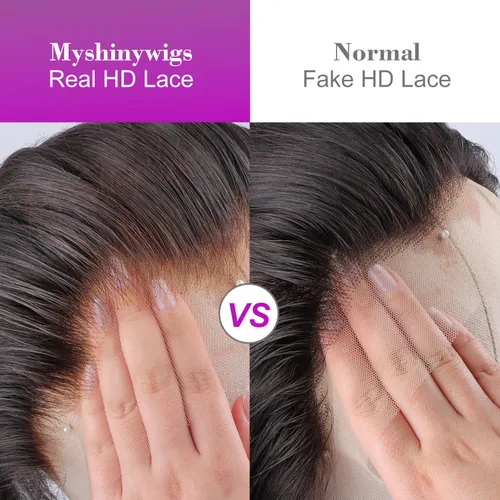 Miniatura 3 de Encaje frontal HD real de 13 x 4 pulgadas, ultra fino, encaje suizo HD, nudos blanqueados, cierre frontal, cabello humano virgen prearrancado