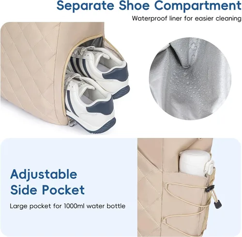 Miniatura 3 de KAVIGOR Bolsa de tenis con compartimento para zapatos - Bolsa extragrande acolchada para pickleball con capacidad para 2-4 raquetas, resistente al