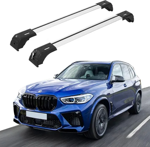 Miniatura 12 de ERKUL Barras transversales de techo de 220 libras para BMW X3 G01 2018-2024 Barras transversales de aluminio con bloqueo antirrobo para techo
