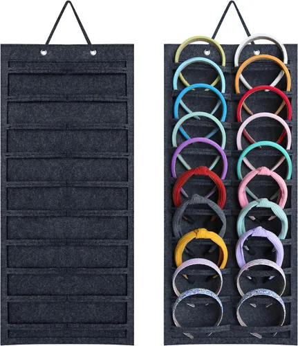 SMUK Organizador de diadema colgante para niñas, soporte para diadema de pared para mujeres, organizador de accesorios para el cabello en la pared,