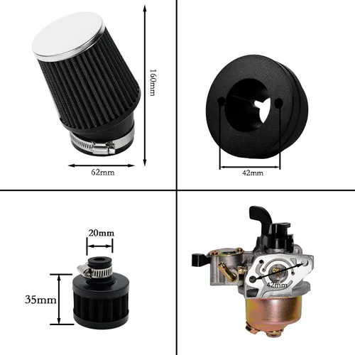 Miniatura 7 de JMCHstore Kit adaptador de filtro de aire de carburador para Monster Mega Moto MMB80 MMB105, Coleman B100 RB100 105cc, Motovox MBX10 Baja DB30 97cc