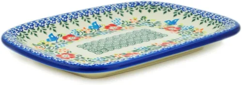 Miniatura 27 de Auténtico plato de cerámica polaca de 10 pulgadas en diseño amarillo hecho a mano en Bolesławiec Polonia por Ceramika Bona + certificado