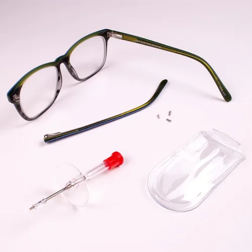 Miniatura 8 de Apex Kit de reparación de gafas - kit de reparación de anteojos con doble destornillador, tornillos de gafas, lupa, guía de tornillo y bolsa