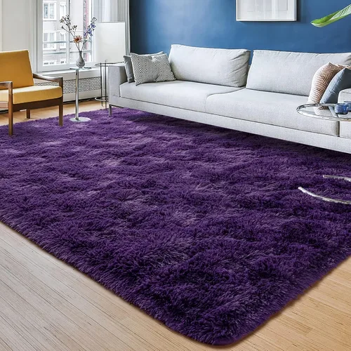 Miniatura 21 de Przemy - Alfombra mullida para dormitorio y sala de estar, alfombra de 4 x 6 pies, beige, alfombra de pelo largo suave y esponjosa, alfombra