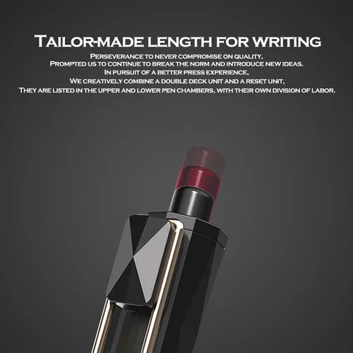 Miniatura 3 de DUNBONG Bolígrafos de gel retráctiles de 0.020 in, tinta negra, punta de aguja, diseño de superficie de corte en forma de diamante, caja de 6 Negro