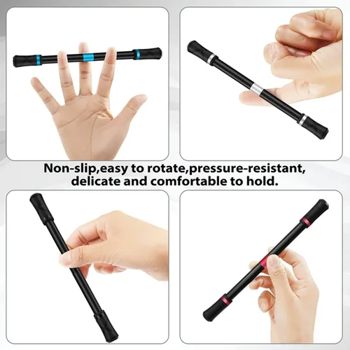 Miniatura 5 de AYXXZJD 4 bolígrafos giratorios giratorios para juegos, para juegos, dedo volador giratorio para adultos, suministros de oficina con manual