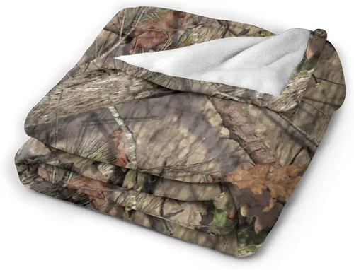 Miniatura 3 de Manta de caza camuflaje forestal Funacola, manta de cama súper suave y cálida para sofá, dormitorio, oficina, coche, manta de franela de felpa