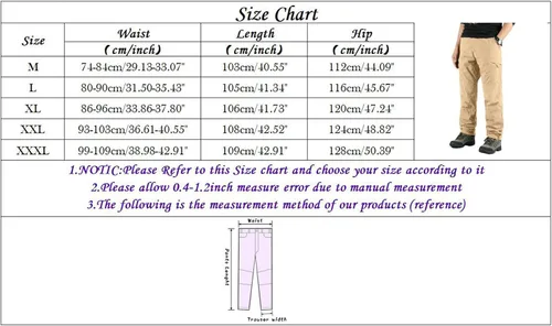 Miniatura 7 de Men's Outdoor Hiking Pants Tactical Cargo Pants Lightweight and Thick Fleece Cargo Climbing Camping Ski Trousers