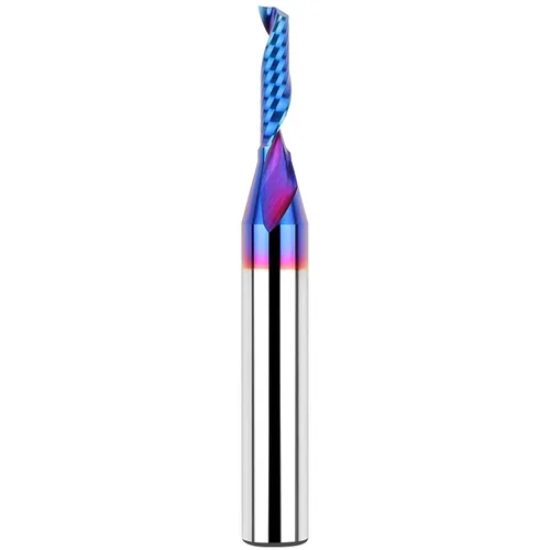 EANOSIC Fresadora de carburo sólido de una sola flauta 1/4” de vástago, broca de router CNC en espiral de corte ascendente con una sola flauta para