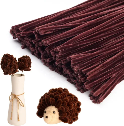 Miniatura 33 de Caydo 200 limpiapipas verde oscuro para decoración de Pascua, tallos de felpilla esponjosos a granel para niños, proyectos de manualidades, 12