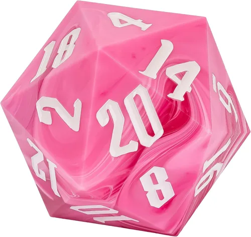 Miniatura 13 de 55mm dados de 20 lados DND, dados gigantes D20 D&D poliédricos grandes D20 con caja de regalo de dados para Dungeons and Dragons, juegos de mesa RPG