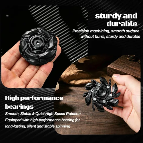 Miniatura 4 de EDC Fidget Sliders - Juguetes de metal para adultos para TDAH y ansiedad, autismo, alivio del estrés, juguetes de clicker, color negro