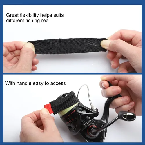 Miniatura 4 de Dovesun Cinturón de carrete de pesca Carrete de protección de carrete de pesca Carretes giratorios Accesorios de carrete de pesca 4 unids Carrete