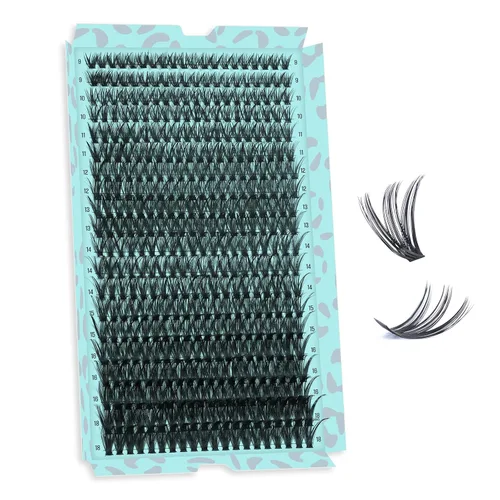 Miniatura 36 de Kit de Extensión de Pestañas, Kit de Racimos de Pestañas DIY 168Pcs con Pegamento de Unión y Sello Impermeable, Removedor de Pestañas para Kit