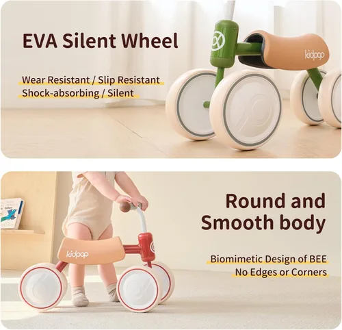 Miniatura 4 de kidpop Big BEE - Bicicleta de equilibrio para niños con vehículo de cuatro ruedas Morado